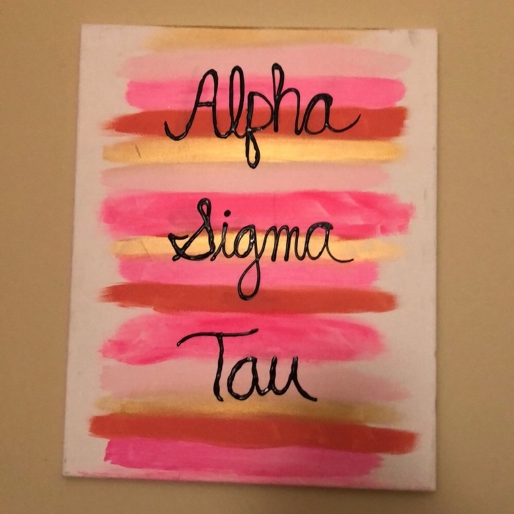 Alpha sigma tau well decor